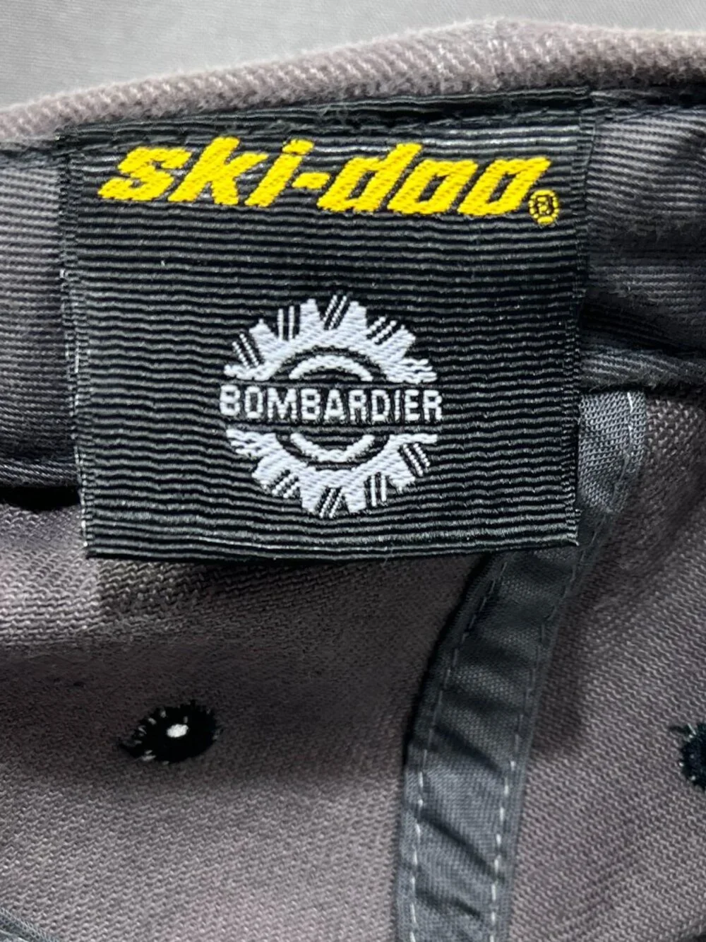 Ski Doo Bombardier BRP Strapback Hat Black Snowmobile Adjustable Outdoor Cap